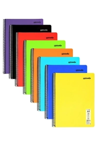 Flex Neon A4 Defter 72 Yaprak 4 Kareli 4 Çizgili Defter Seti